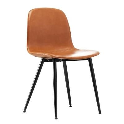 Hot Sale Wholesale Colorful PU Leather Seat Back Armless Leisure Dining PP Chair