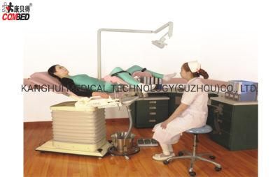 High Quality Medical Women Simple Operating Gynecology Chair with Foaming Mattress Waterproof Leather