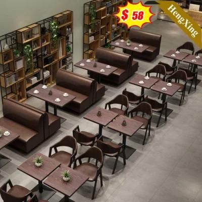 New Design Modern Custom Cheap Large Furniture Fabric Leather Dining Table Set for Hotel