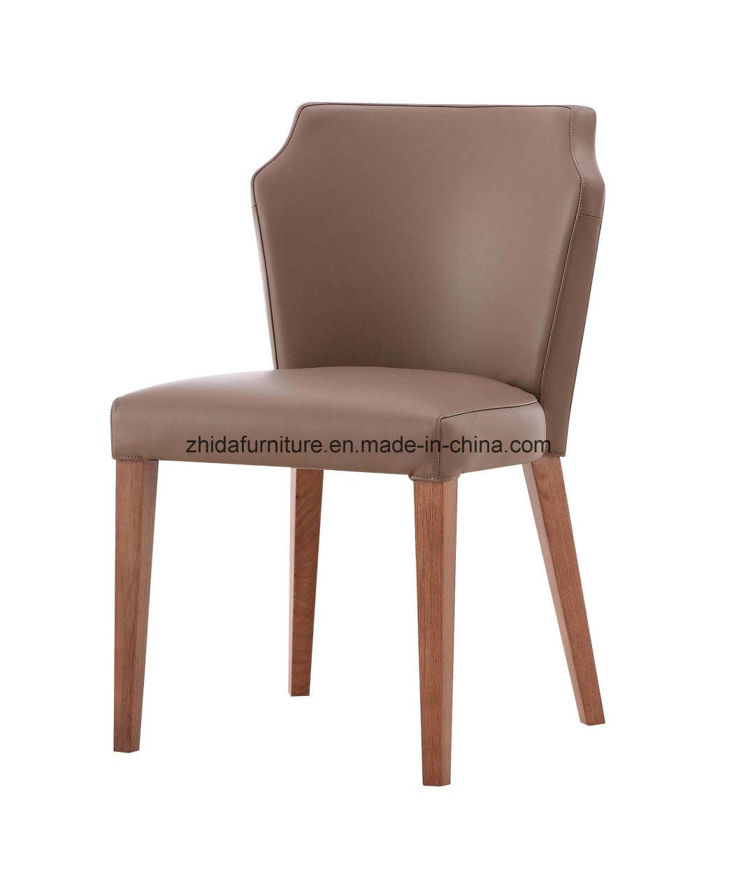 The New Fashion Design Solid Wood Hotel Villa Frame Home Dining Furniture Restaurant Modern Leather Dining Chair