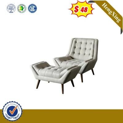Popular Waiting Hotel Office Leather Sofa with Wooden Armrest