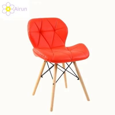 Wooden Legs PU Leather Fabric Dining Chairs Dining Chair Made in China