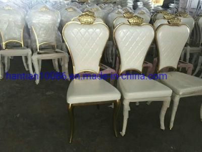 Chinese Custom Furniture Factory Hotel Lobby High Back King Throne White Dining Chair