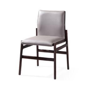 Wholesale Simple Modern Wooden Dining Chair with PU Leather (A-078)