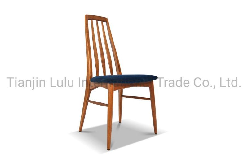 Nordic Scandinavian Wooden High Back Commercial Wood Dining Chair for Restaurant