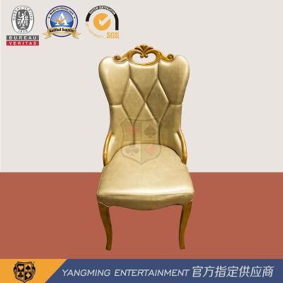 Imitation Leather Hotel Club Dining Chair Oak Handle Poker Casino Table and Chair Ym-Dk06