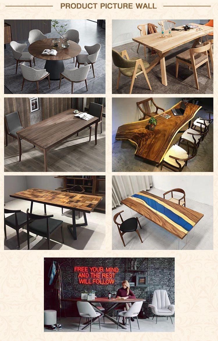 Wooden Veneer Oak Wood Leather Style Furniture Tea Table Top