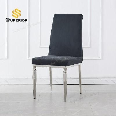 Simple Design Dining Furniture Steel Legs Chair for Europe Market