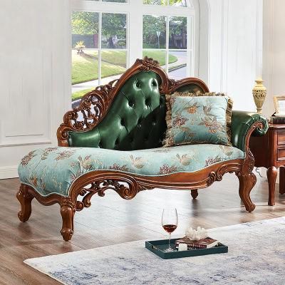 Home Furniture Classic Leather Chaise Lounge Sofa Chair in Optional Furnitures Color and Cover Material