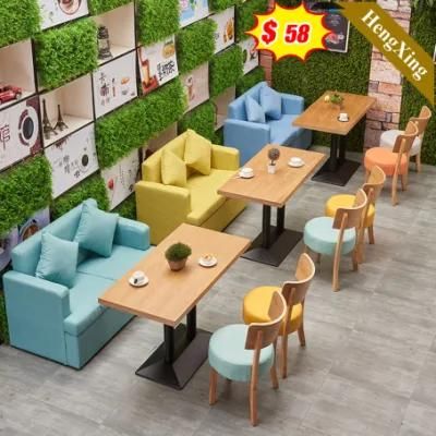 Dining Set Colorful Wooden Frame Sectional Sofas Dining Leather Sofa