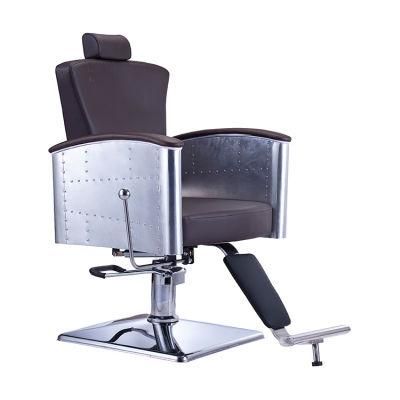 Hl-1165 Salon Barber Chair for Man or Woman with Stainless Steel Armrest and Aluminum Pedal