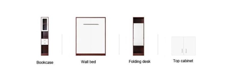 Hot Sell Classical Bedroom Furniture Vertical Wall Bed Livingroom Furniture Folding Murphy Bed