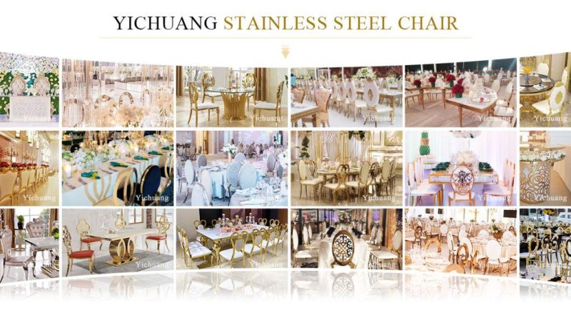 Yc-Ss28-03 Leather Cushion Stainless Steel Banquet Chair for Wedding