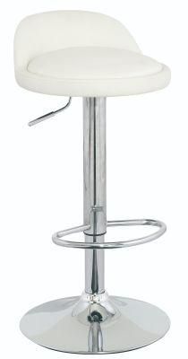 Cap Shape PU Bar Stool of Chrome Base