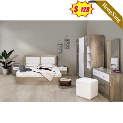 Luxury Modern Home Hotel Bedroom Furniture Leather Cushion Storage Bedroom Set Wall Bed Double King Bed (UL-22NR8593)