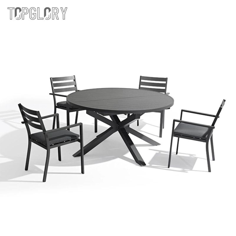 Wholesale Modern Leisure Outdoor Garden Home Hotel Balcony Aluminium Table and Chair Furniture Set