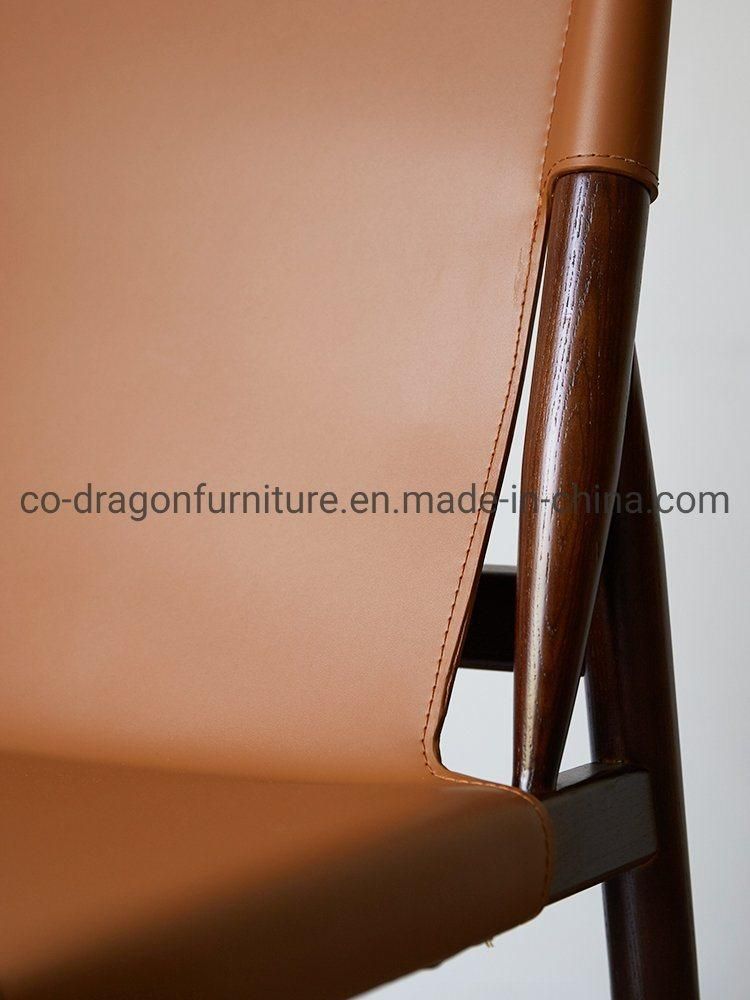 Modern Home Furniture Wooden Dining Chair Set with Leather
