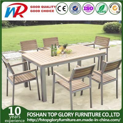 Outdoor Aluminium Frame Polywood Furniture Dining Set (TG-1750)