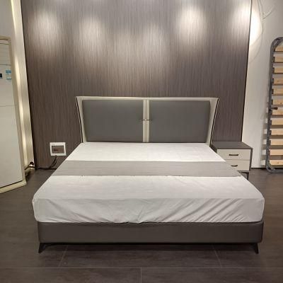 Leather Bed Bedroom Furniture for Hotel and Home Factory Price Soft Bed
