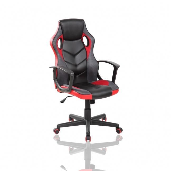 Wholesale Custom Wood Back Red Leather Adjustable Swivel Gaming Office Chair Wooden Branded Gaming Chair