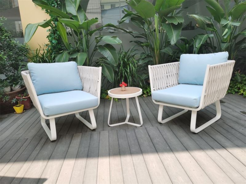 Modern Aluminum Rattan Outdoor Furniture Garden Outdoor Coffee Table and Chairs Set