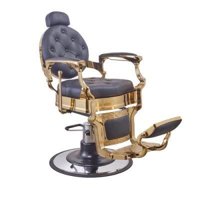 Black Salon Furniture Classic Takara Belmont Reclining Barber Chair for Barbershop