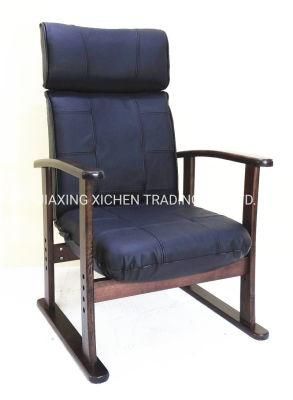 Black Leather Living Room Leisure Chair
