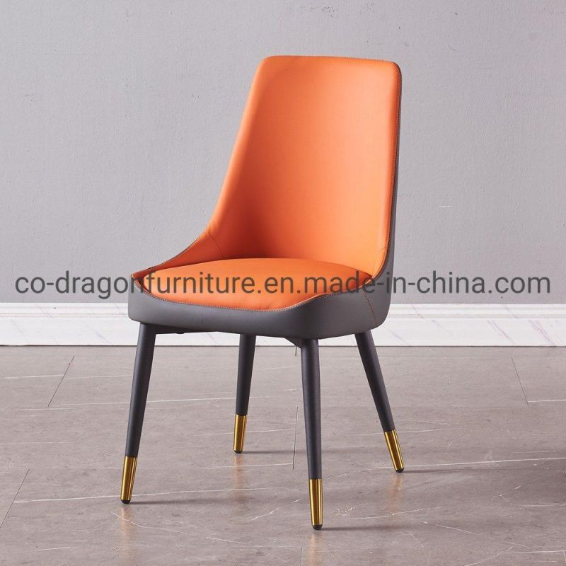 Modern Wholesale Market Dining Furniture Metal Dining Chair with Leather