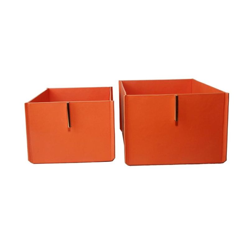 Factory Customized Leather Storage Box Storage Box Clothes and Hats Intermediate Drawer Storage Box Clothes Sorting Box