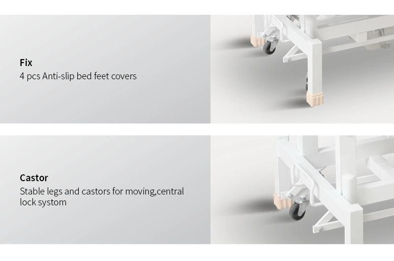 Adjustable Hospital Folding Medical Electric Massage Examination Bed with Powder Coated Structure