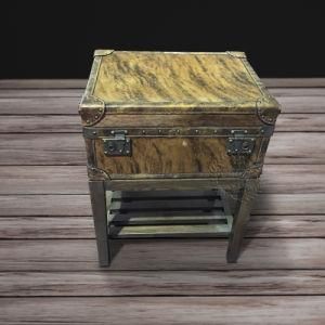 Wooden End Table Side Table with Drawers