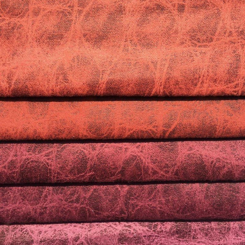 100%Polyester Knitting Velvet with Leather Looking and Easy to Clean (JL001)
