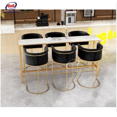 Medium Height Luxury PU High Stool Bar Chair