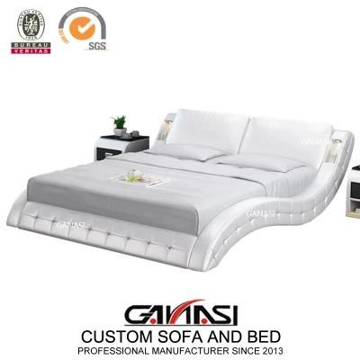 Hotel Bedroom Furniture White Crystal Bed for Princess Suit