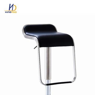Best Selling and Comfortable PU Leather Black Adjustable Swivel Bar Chair
