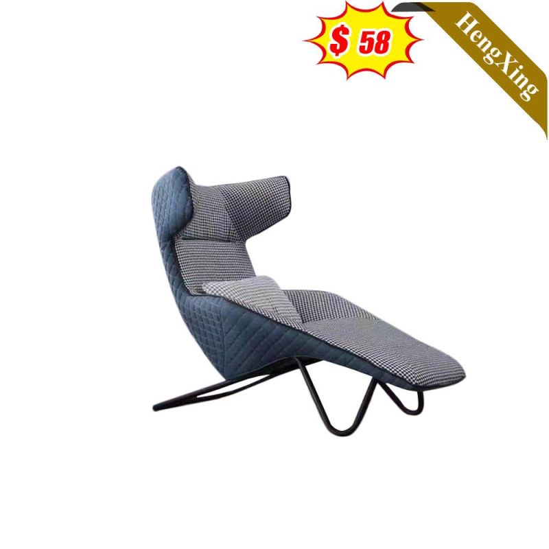 Modern Luxury Elegant Design Hotel Room Metal Leather Reading Single Lounge Chair