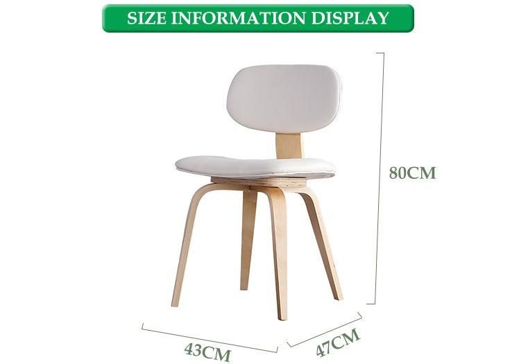 Furniture Modern Furniture Chair Home Furniture Wooden Furniture Contemporary Beige White PU Leather Upholstered Fabric Oak Wood Dining Room Chairs for Sale