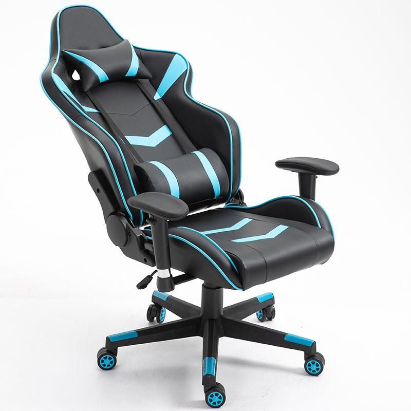 2022 New Leather Blue and Black Handsome Gaming Chair, Boys Favorite Latest Gaming Chair