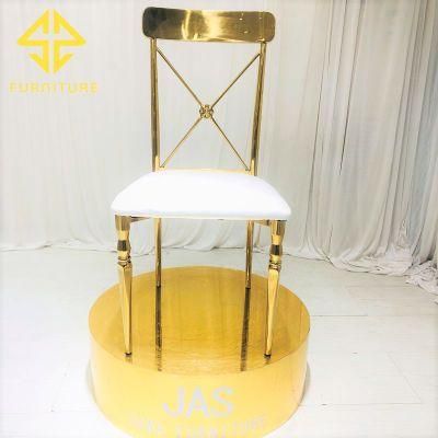 Sawa Hot-Selling Leather Cushion Stainless Steel Chairs for Event Wedding Banquet