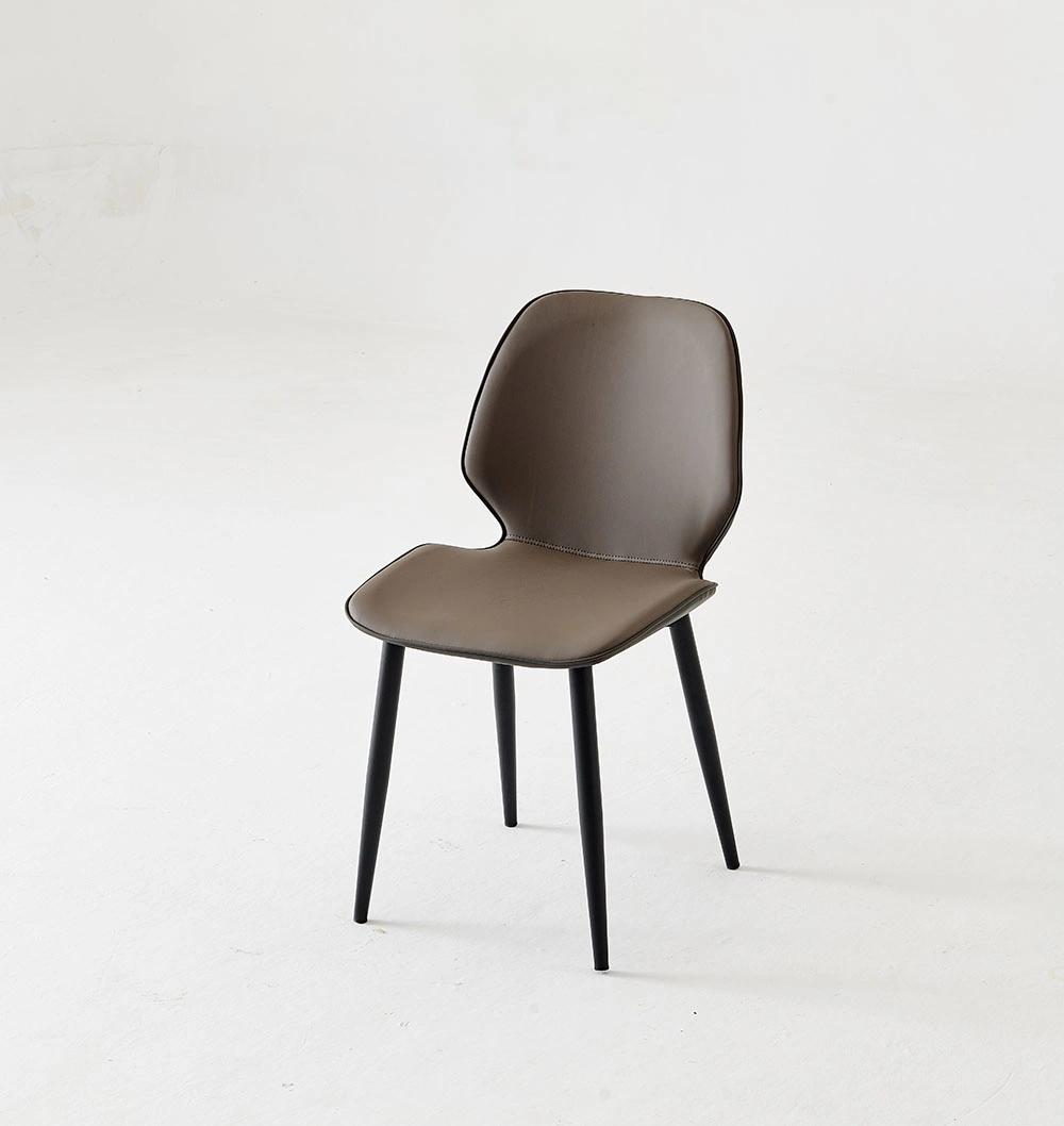 Modern Brown Shell-Shaped Dining Chair