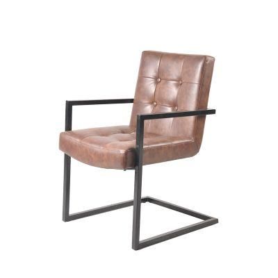 Hotel Furniture Custom Square Back Faux Leather Dining Room Chairs