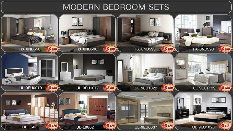 Made in China Modern Wooden Customized Home Living Room Set Hotel Bed Mattress Bedroom Furniture