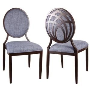 Hot Sale Elegant Stacking Round Back Metal Restaurant Dining Chair