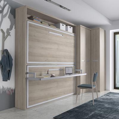 Home Furniture Murphy Bed Space with Hanging Desk Modern Hidden Wall Bed