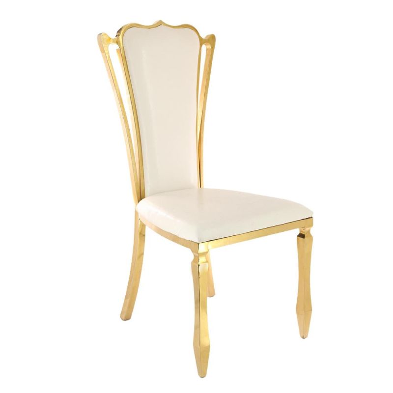 Distributor Hotel Furniture Dining Room Chair for Wedding Event Dining Chairs in Gold Colour