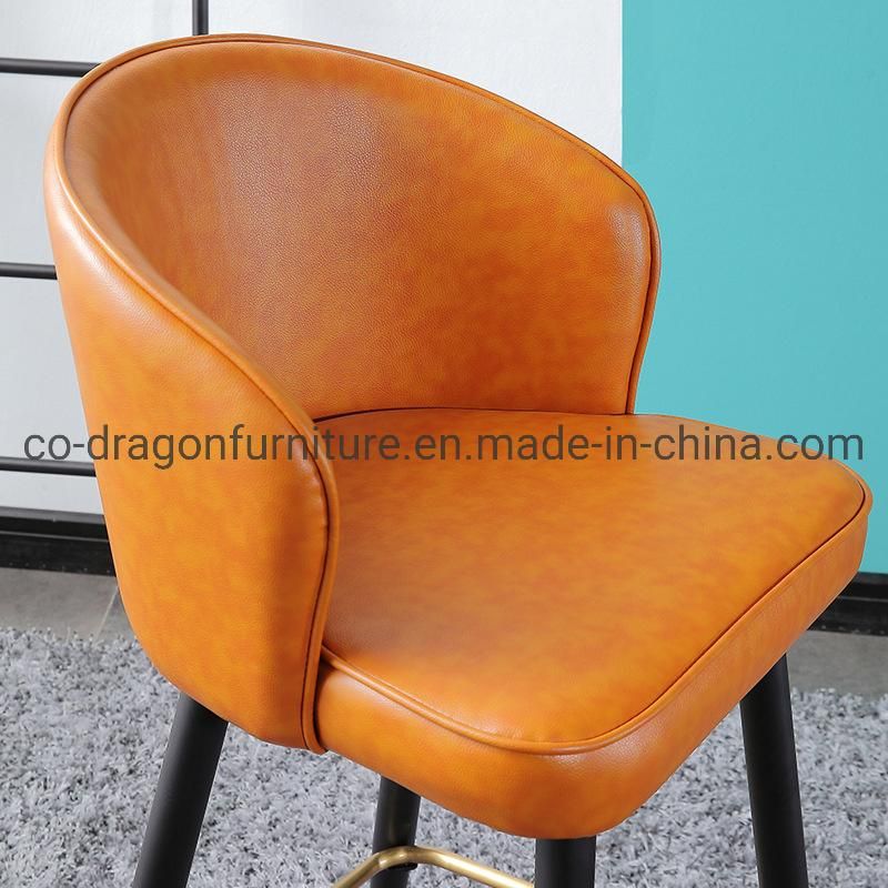 Modern Luxury Home Furniture High Legs Bar Chair with Leather