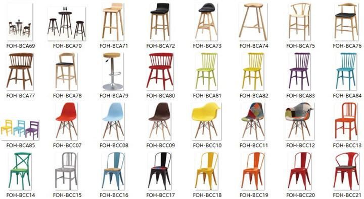Wholesale Solid Wood Frame Leather Seat Bar Stool Chair (FOH-BCA72)