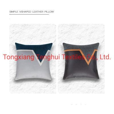 Factory Direct Hot Selling Simple V-Shaped Leather Fabric Use for Pillow