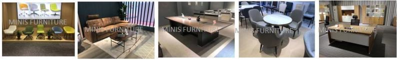 (M-CT331) Premium Brown/Red Wooden Office Conference Table or Meeting Desk with Leather Chairs