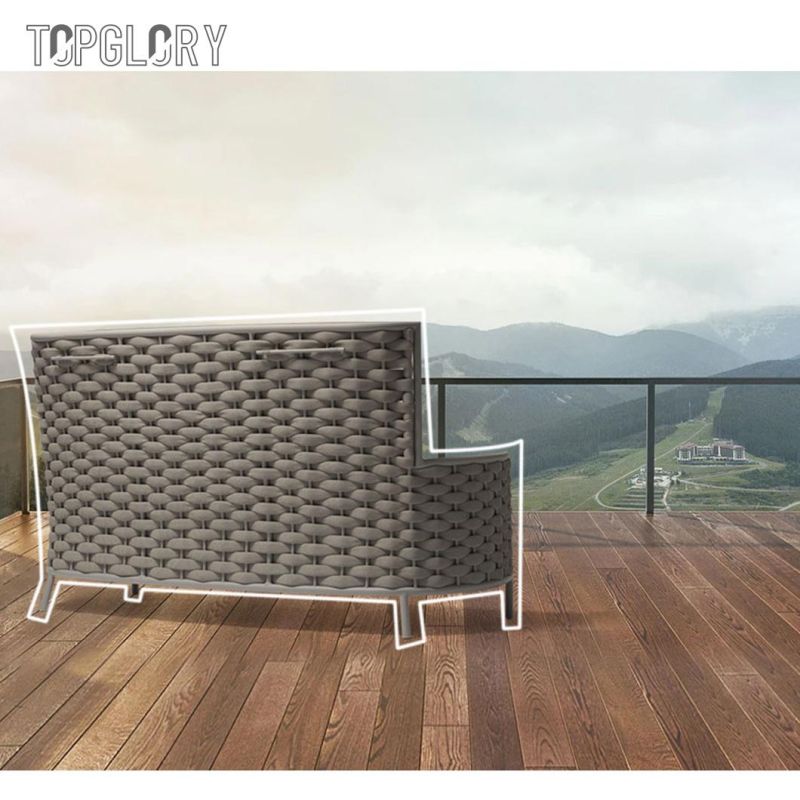 Aluminum Frame Woven Rope Round Sofa Set High Quality New Arrival Leisure Garden Patio Outdoor Chair